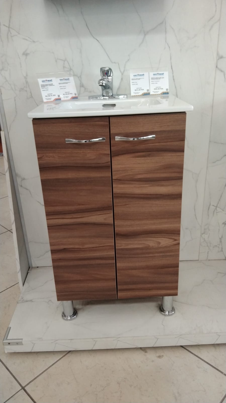 Conjunto de baño nogal terracota